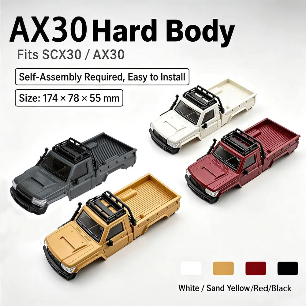Rc Hobby Grade Truck - AX30 Pickup Hard Body Shell For