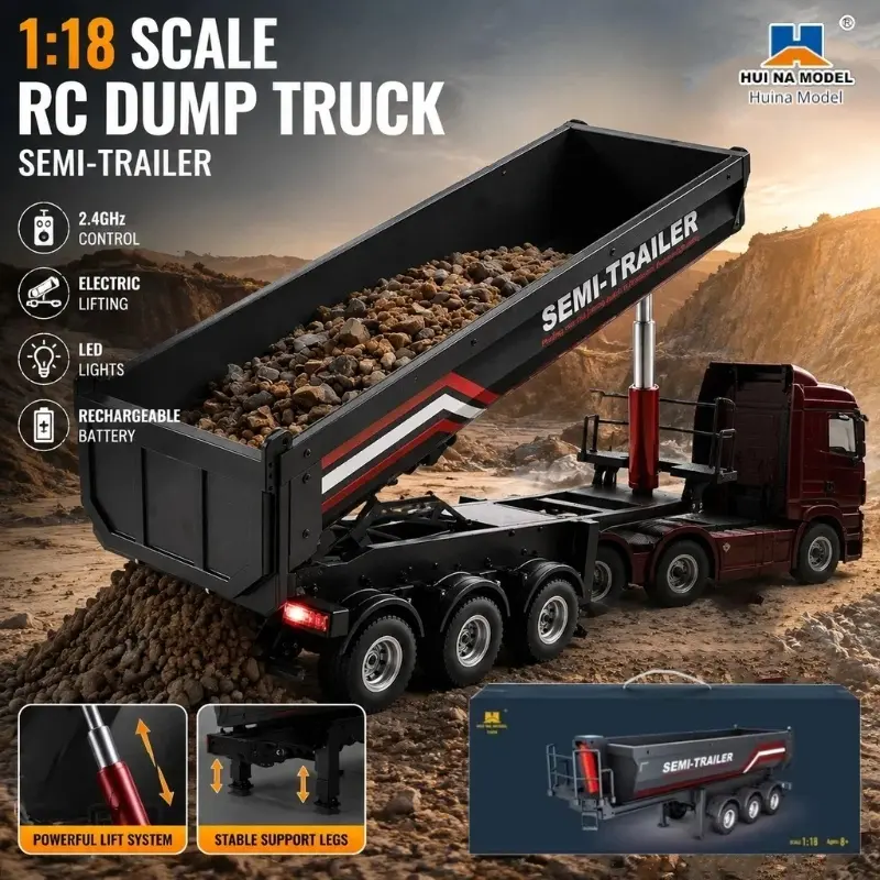 Huina 1/18 1509 Rc Semi Dump T - огляд і ціна Hobby Rc Van