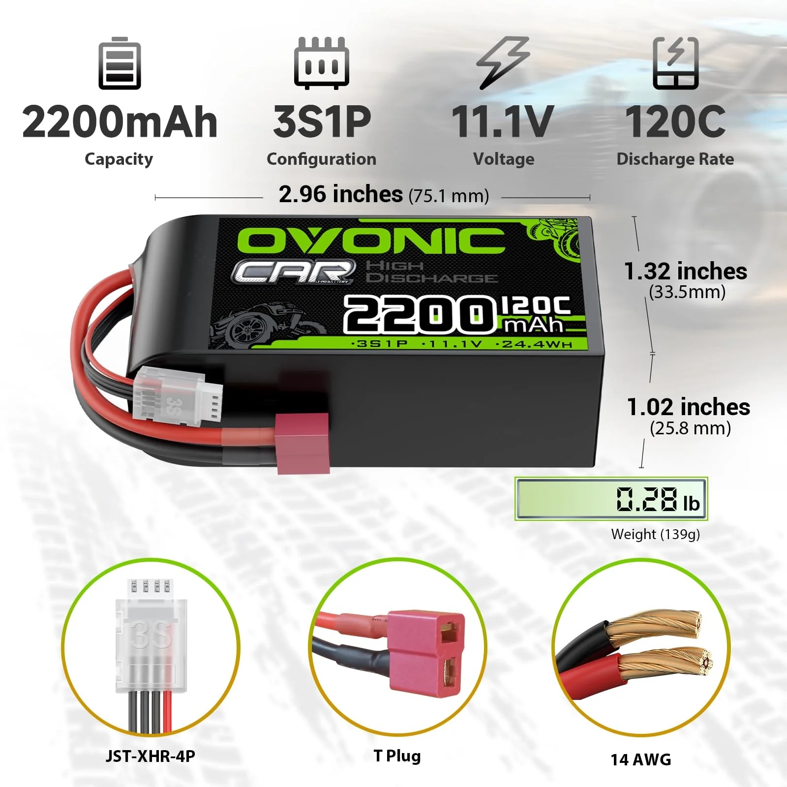 OVONIC 3S Short LiPo Battery 1 - огляд і ціна Rc Hobby Grade Truck
